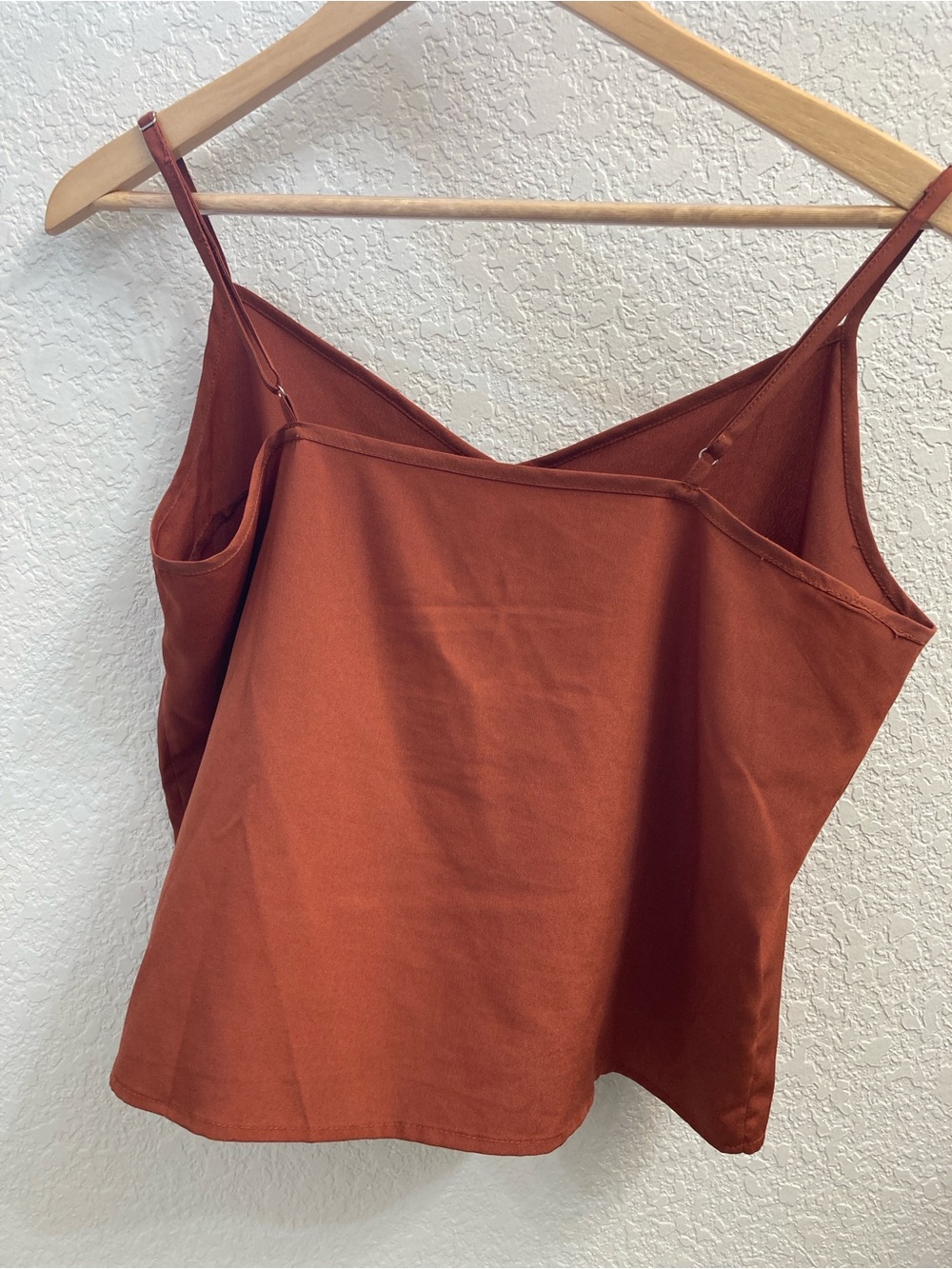 Rust Orange Ruffle V-Neck Blouse - Picture 7 of 8